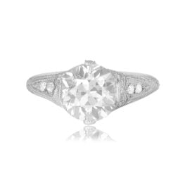 D color old European cut Diamond Ring Aveyron Ring 10660