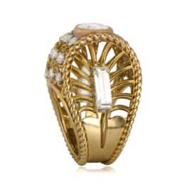 French Gold Engagement Ring