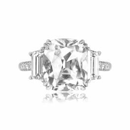 6.01ct Cushion Cut Diamond Engagement Ring. Lennox Hill Ring 11472