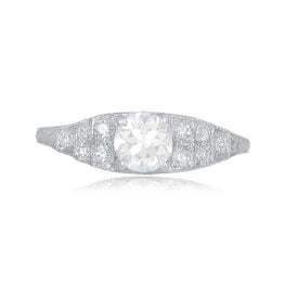 Platinum and Diamond Handcrafted Engagement Ring - Groton Ring