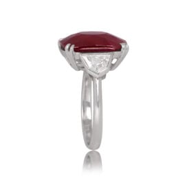 Hillcrest 12-carat Cushion Cut Ruby and Diamond Ring TSV
