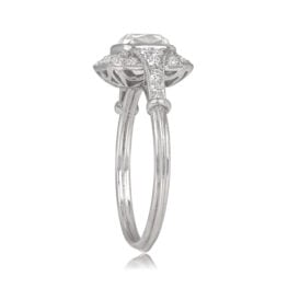 Cushion and Diamond Halo Ring Marino Ring