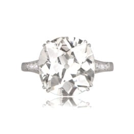 6.66 Carat Antique Cushion Cut Diamond Ring - Wilmont Ring