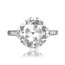 Platinum 5.21ct Old European Diamond Solitaire Ring - Hemingway Ring 12902VB