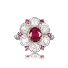 Main 12938 Ruby Platinum Diamond Ring
