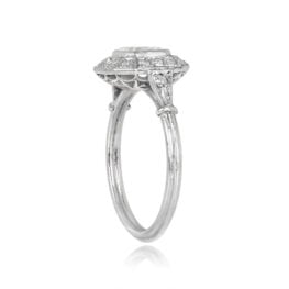 Triple Wire Shank Asscher Cut Diamond And Halo Engagement Ring 13035-TSV-1000PX