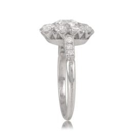 0.65 carat Cushion Cut Diamond Cluster Ring Rhone Ring 13056