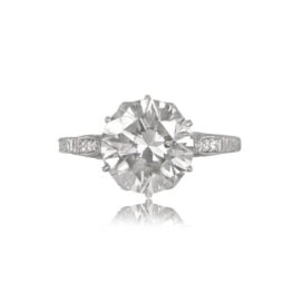 3-carat Vintage Diamond Solitaire Engagement Ring 13245 Top View