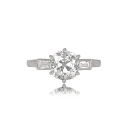 2.14ct Old European Cut Diamond Engagement Ring Top View 13247_TV