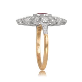 Platinum and Gold Ruby and Diamond Ring - Formosa Ring