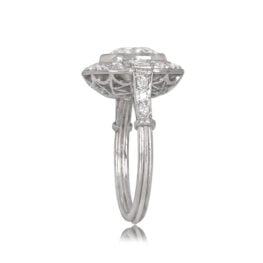 2.39ct Old European Cut Diamond Cut Engagement Ring Top Side View 13286