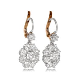 Stanton Earrings featuring a cluster of old European cut diamonds set in prongs