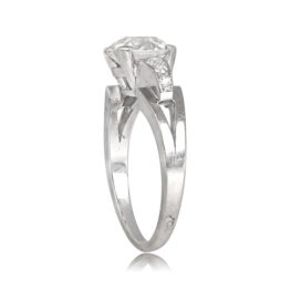 White Gold and Diamond Retro Engagement Ring - Liberty Ring 13290