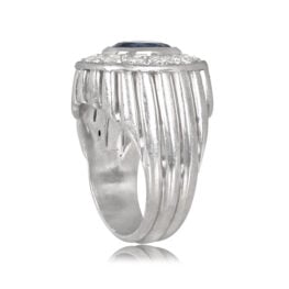 Platinum Sapphire and Diamond Engagement Ring - Ellington Ring