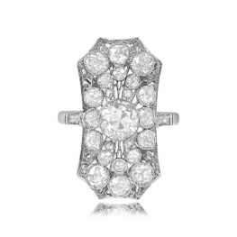 Antique Edwardian Era Ring Newfield Ring Top View 13338