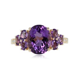 2.74ct Oval Cut Natural Amethyst Gemstone Ring 13406-TV-1000PX