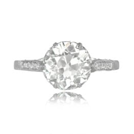 Normandy Ring Old European Cut Diamond Ring 13451-Top View-1000PX