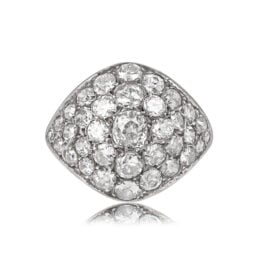 Victorian Old European Diamond and Silver Ring - Rideau Ring 13480