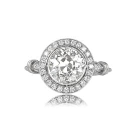 2.25ct Old European Cut Diamond Halo Engagement Ring Heathrow Ring 13528_TV