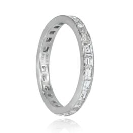 Diamond and Baugette eternity band 2.5mm wide