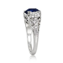 Sapphire and Diamond Three Stone Ring - Queensland Ring 13552 TSV