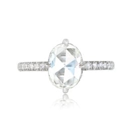 1.55ct Rose Cut Diamond Solitaire Ring - Norwell Ring 13703 Top View