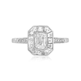 0.54ct Diamond Emerald-Cut Engagement Eastgate Ring 13738
