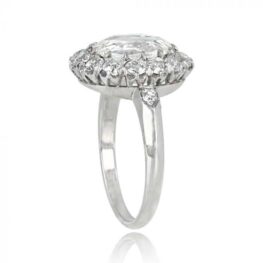 Floral Design Diamond Cluster Engagement Ring - Gloucester Ring 13756 TSV