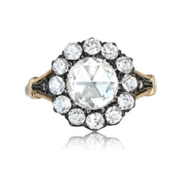 1.26ct Rose Cut Diamond Cluster Ring - Stamford Ring 13758 Top View