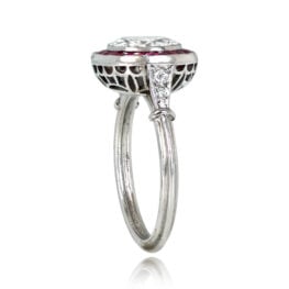 Platinum Mounting Triple Wire Shank Open Work Under Gallery Halo Engagement Ring 13762-TSV-1000PX