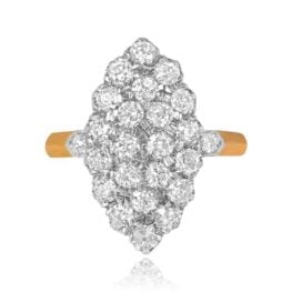 Diamond Navette Ring Lakewood Engagement Ring Top View 13802