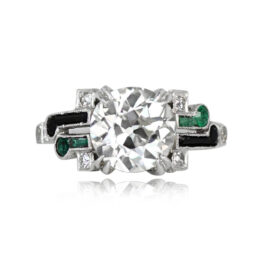 Top View Old European Cut Diamond Ring Bollon Ring 13806