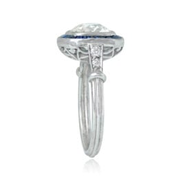 Diamond and Sapphire Halo Engagement Ring - Mosley Ring 13837 TSV