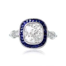 2.29ct Antique Cushion Cut Diamond Ring - Mosley Ring 13837 TV