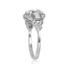 Platinum and Diamond Ring Oakland Ring 13843 Top Side View