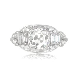 Cushion Cut Diamond Ring Oakland Ring 13843 Top View 13843