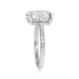 Rose Cut Diamond Pave Set Shank Engagement Ring 13870-TSV-1000PX