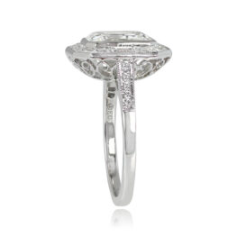 gia certified 3.00ct emerald cut diamond ring