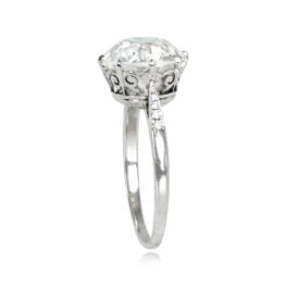 4.25 Carat Diamond Crown Style Ring Beckton Ring Top Side View