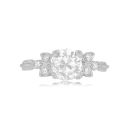 Leaf Motif and Diamond Ring Cairns Ring Top View 14090