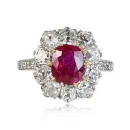 1.46ct Cushion Cut Burma Ruby Ring - Toulon Ring 14115 TV