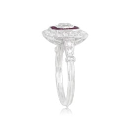 GIA-Certified Asscher-Cut Diamond Walton Ring Top Side View 14126 TSV