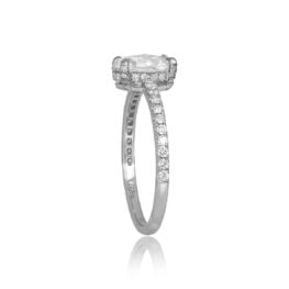 1.05 carat Rose-Cut oval Diamond Platinum Bellingham Ring 14158