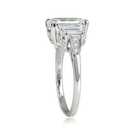 Platinum and Diamond Ring Piccadilly Ring Top Side View