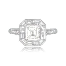 Asscher-Cut Diamond Ring Gracefield Ring Top View