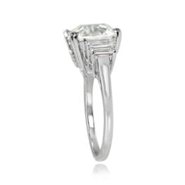 GIA 4.26ct Old European Cut Diamond Platinum Engagement Ring TSV