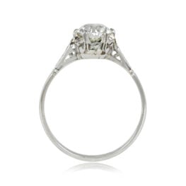 Platinum and Diamond Vintage Ring Riverview Ring Side View 14240