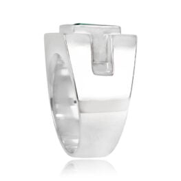 Vintage French Emerald and Gold Ring - Woodhaven Ring 14253 TSV