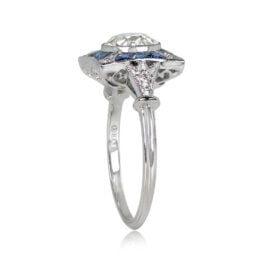 Diamond and Sapphire Halo Engagement Ring - Denmark Ring 14258 TSV