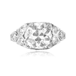 Platinum and Diamond Ring Moreland Ring Top View 14276